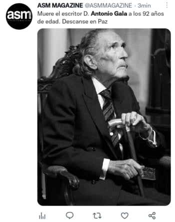 Muere escritor Antonio Gala