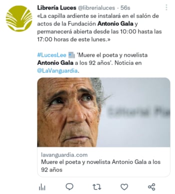 Muere escritor Antonio Gala