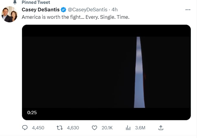 What does the video DeSantis shared say?