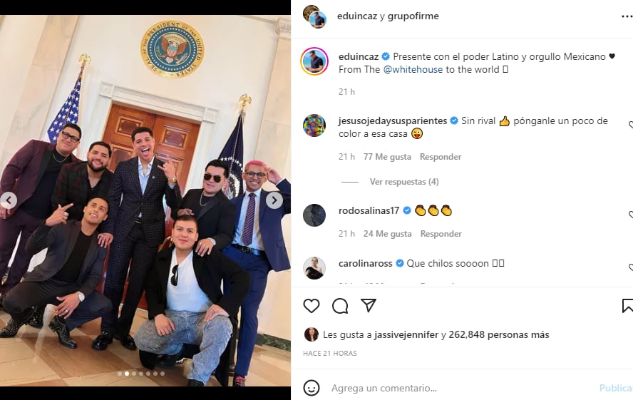 ¿Qué hacía Grupo Firme en La Casa Blanca?
