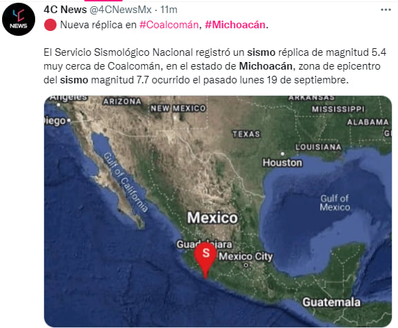 Las fuertes replicas tras el sismo del 19S