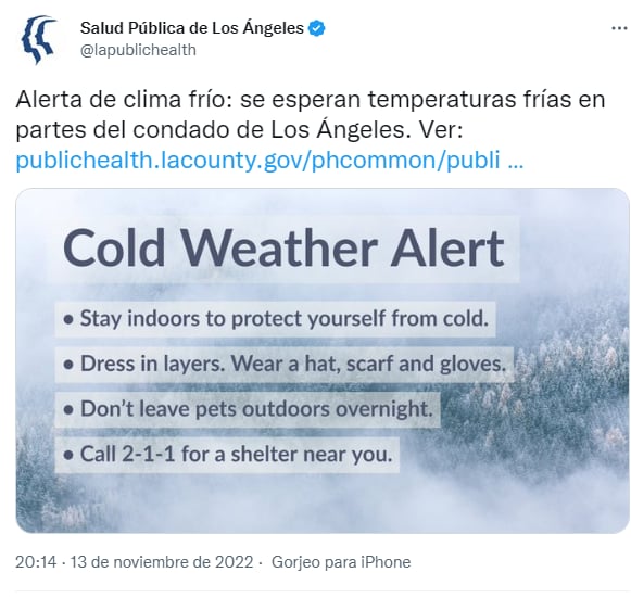 Condado de Los Ángeles en riesgo