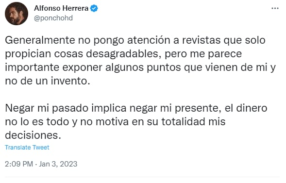Alfonso se defiende