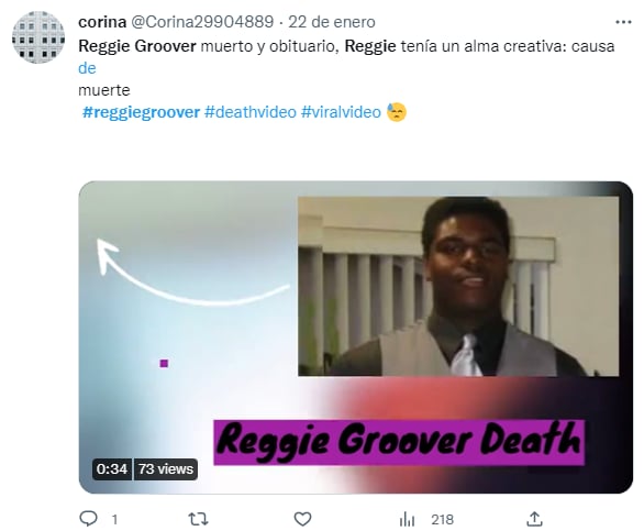 Muere Reggie Groover: Amigos se despiden de él