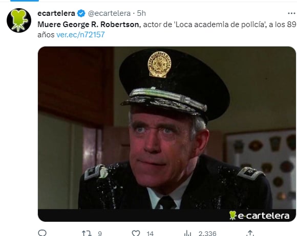 Muere George R. Robertson: Realizó trabajo humanitario