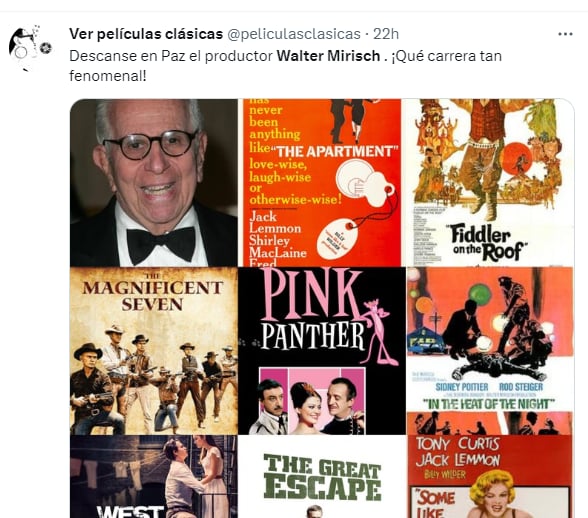 Muere Walter Mirisch: Su familia solicita donaciones