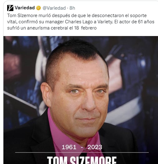 Muere Tom Sizermore: Debían ponerle fin a su vida