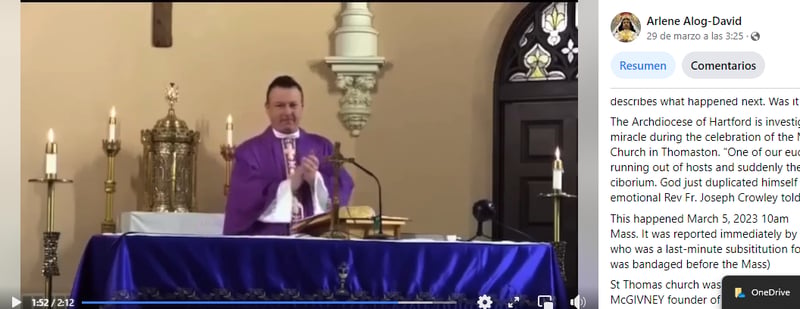 Host priest full mass: Is it really a miracle?