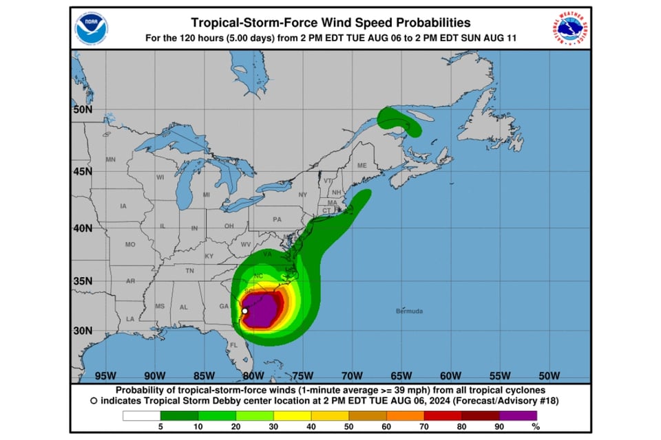South Carolina, North Carolina, National Hurricane Center, MundoNOW, Severe Weather Debby 