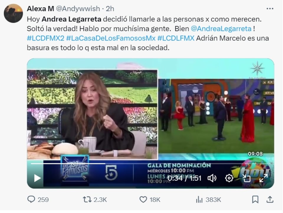 Andrea Legarreta Arath, Hoy program, Televisa, video, MundoNOW