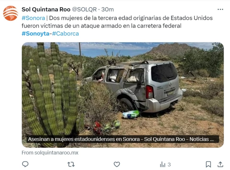 Mexico tourists, Nissan pickup truck, Patfinder, federal highway, MundoNOW