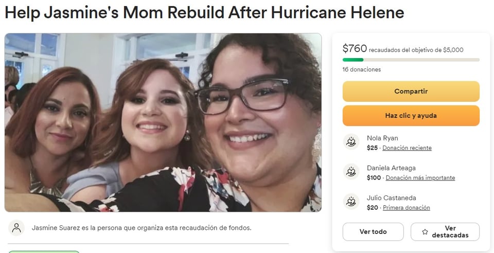 familia, devastada, madre, ayuda, recoleccion