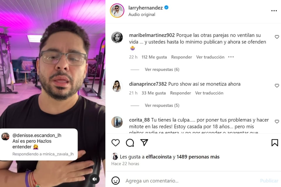 Larry y Kenia, videos, redes sociales, Instagram, MundoNOW