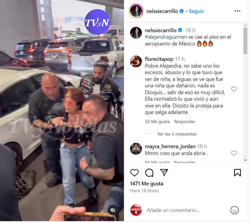 Alejandra, Guzmán, caída, seguidores, críticas