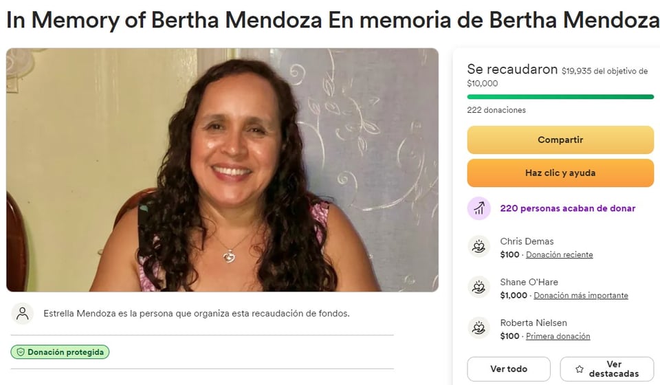 Huracán, Helene, Bertha, Mendoza, funeral