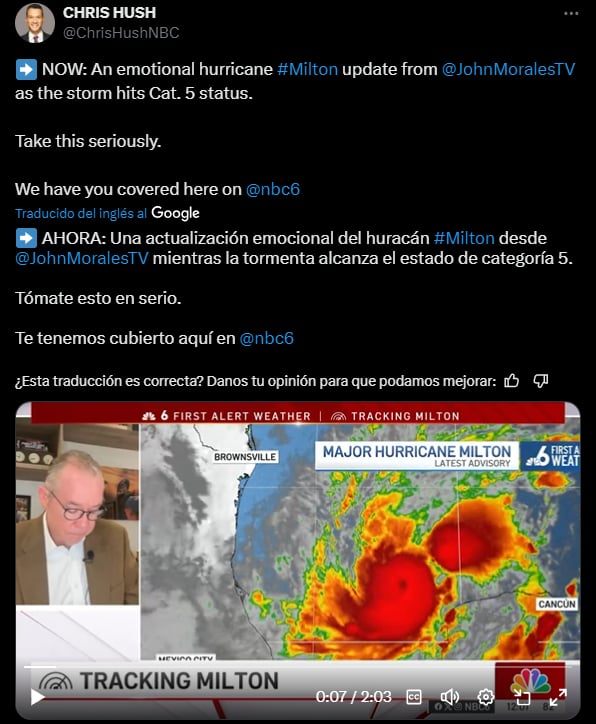 John Morales meteorólogo,Milton,Florida