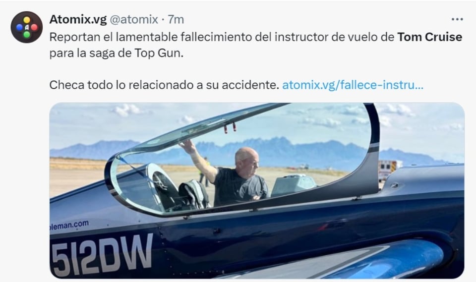 Tom Cruise, Chuk Coleman, Top Gun: Maverick, flight instructor, MundoNOW