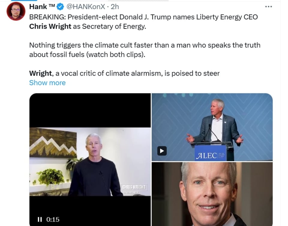 Chris Wright, Donald Trump, supporter, advisor, MundoNOW