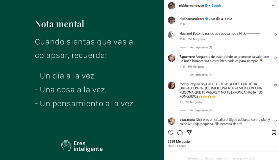 Nick Hernández reaparece, mensaje , apoyo masivo