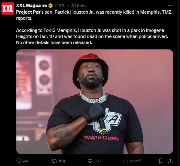 Investigación,legado , Project Pat, hijo, Hijo de Project Pat, muere, tiroteo