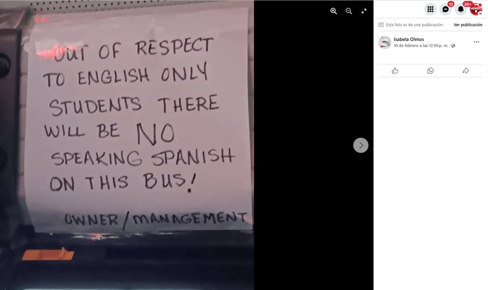 autobus, lenguaje, espanol, respeto, discriminación