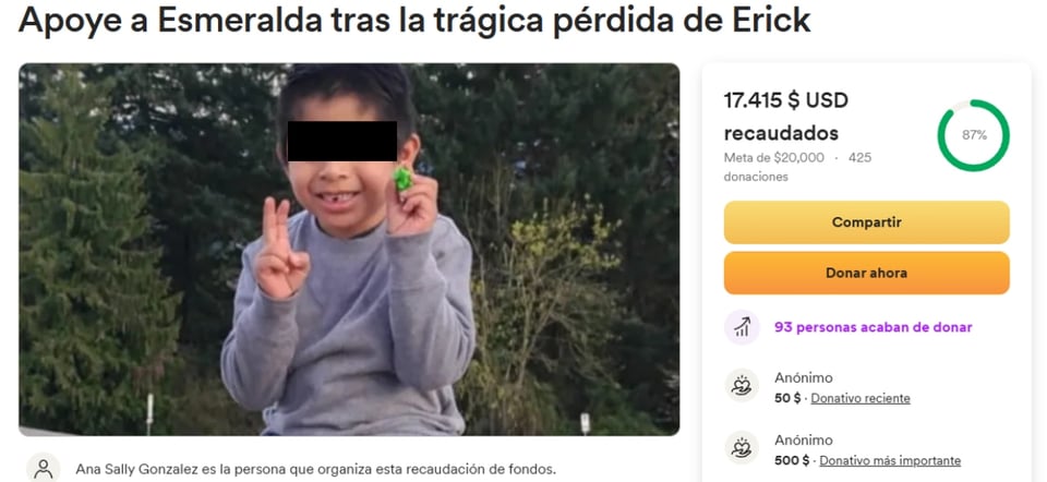 Madre inmigrante busca ayuda para repatriar cuerpo de su hijito