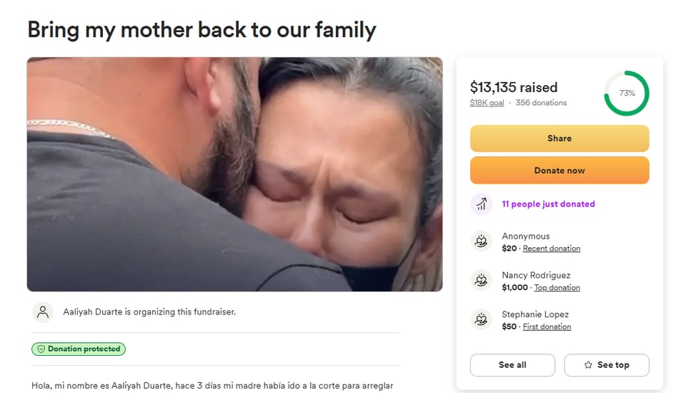 madre, arrestada, gofundme, apoyo, recolecta , Mother Detained After Immigration Appointment in Texas