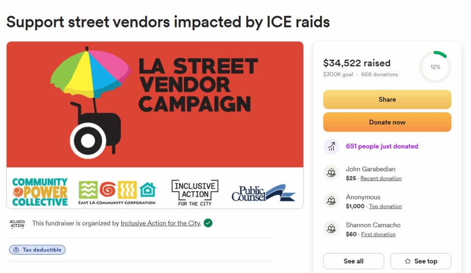 venderora, redadas, ls, ice, personas, Street Vendors in Los Angeles Face Arbitrary ICE Raids