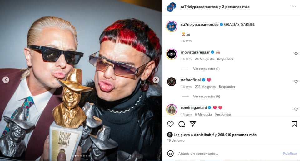 Ca7riel & Paco Amoroso en los Grammy
