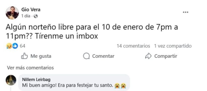 ultimo mensaje giovanni vera 