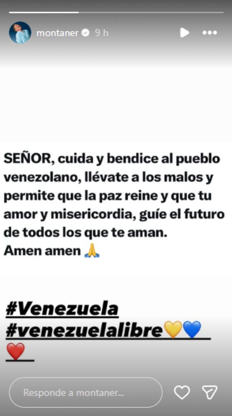 Esto expresó el artista en redes