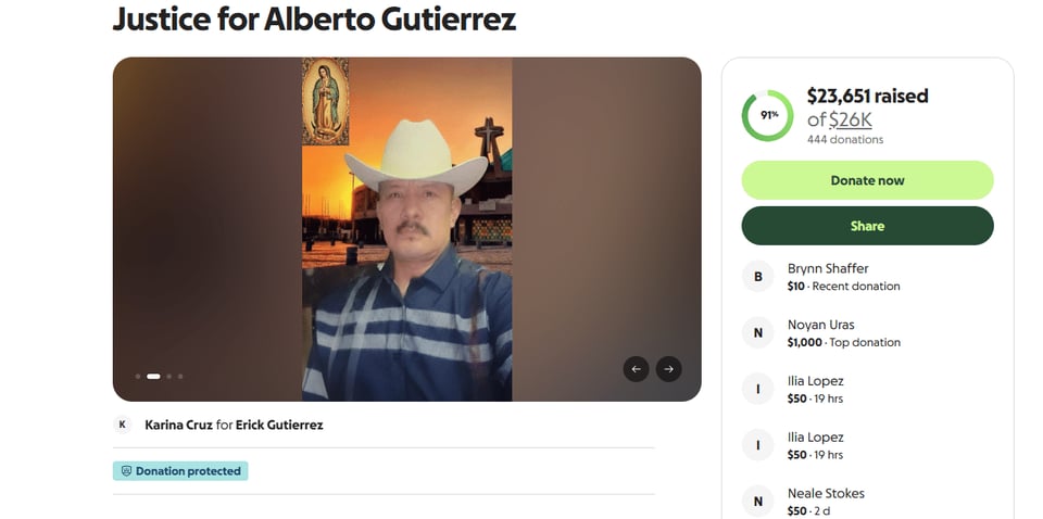 ALBERTO, GUTIERREZ, hispano, muere, ice, custodia, familia, apoyo 