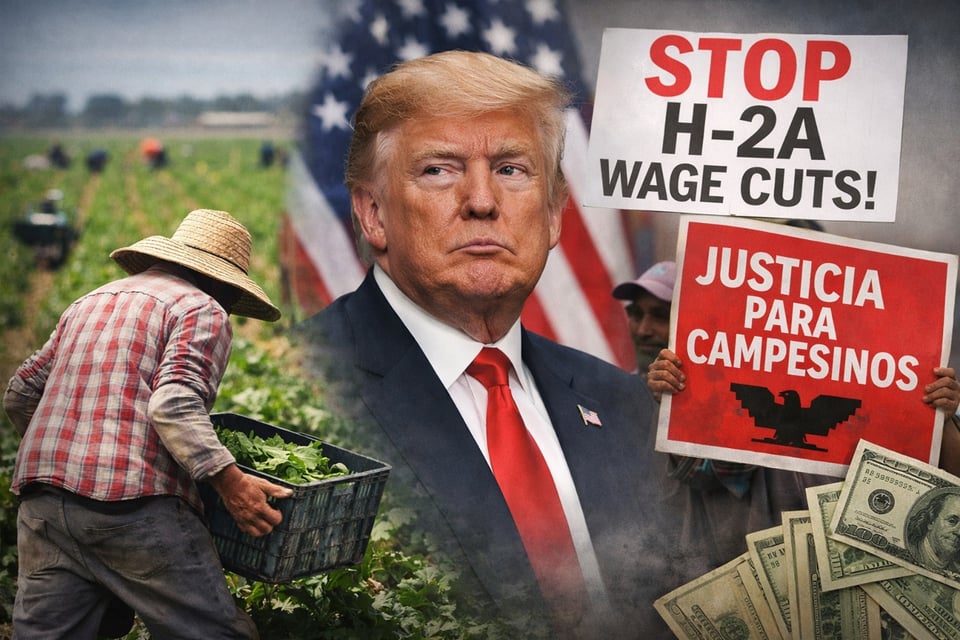 Reglas H-2A reducen salarios agrícolas