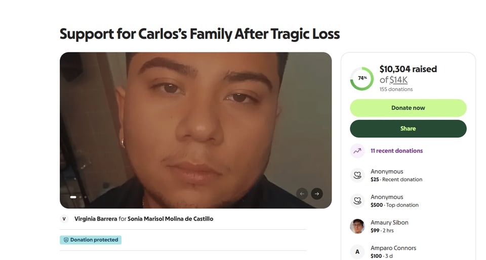 hispano, arrollado, dc, scooter, muere, carro, familia, gofundme 