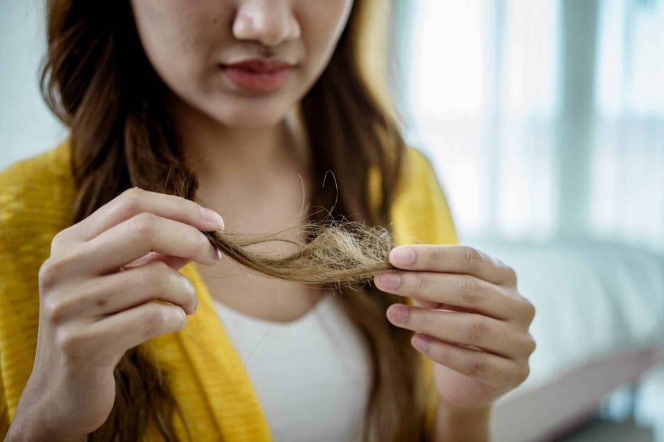 horquillas, cabello, sano, tratamiento