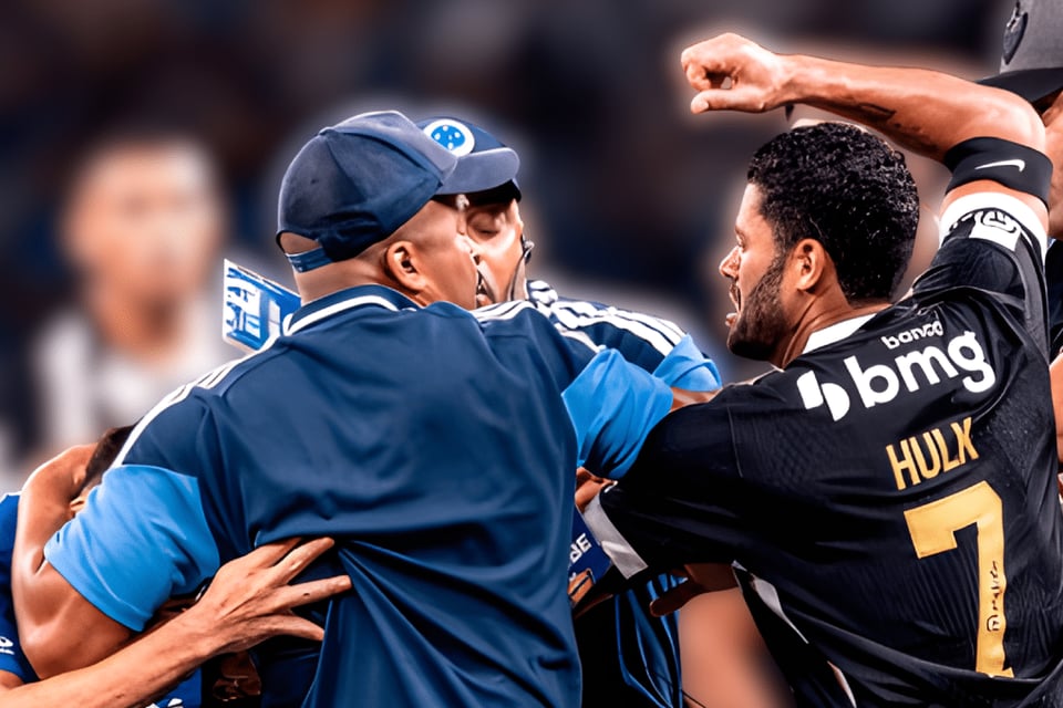 Batalla campal y 23 expulsados en el fútbol brasileño