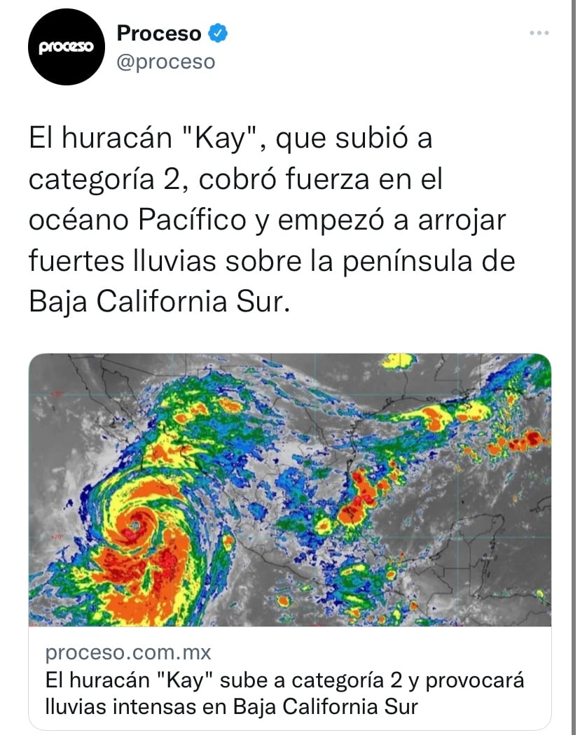 Emiten alerta de huracán en México