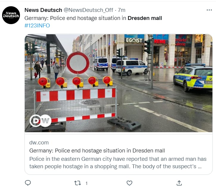 Rehenes centro comercial Dresde: ¿Inició por un tiroteo?