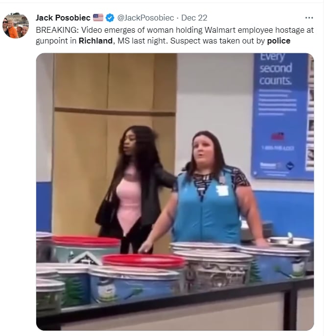 Policía Misisipi Walmart Richland: ¿No salió la situación cómo la planeó?