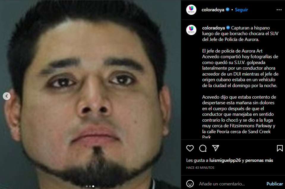 Hispano choca policía Aurora: ¿Qué cargos enfrenta el conductor?