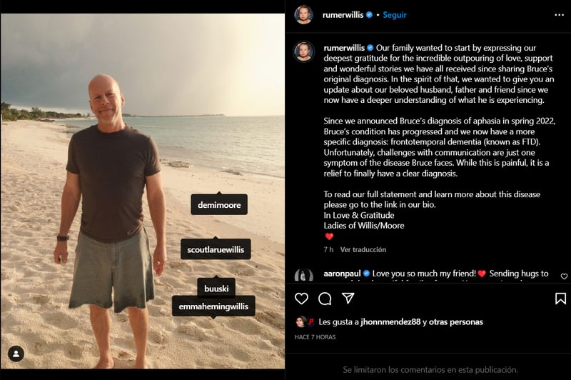 BRUCE WILLIS DIAGNOSIS REVEALED