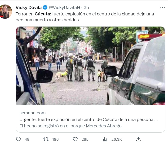 Explosión Colombia múltiples víctimas: ¿Un conflicto con la violencia?