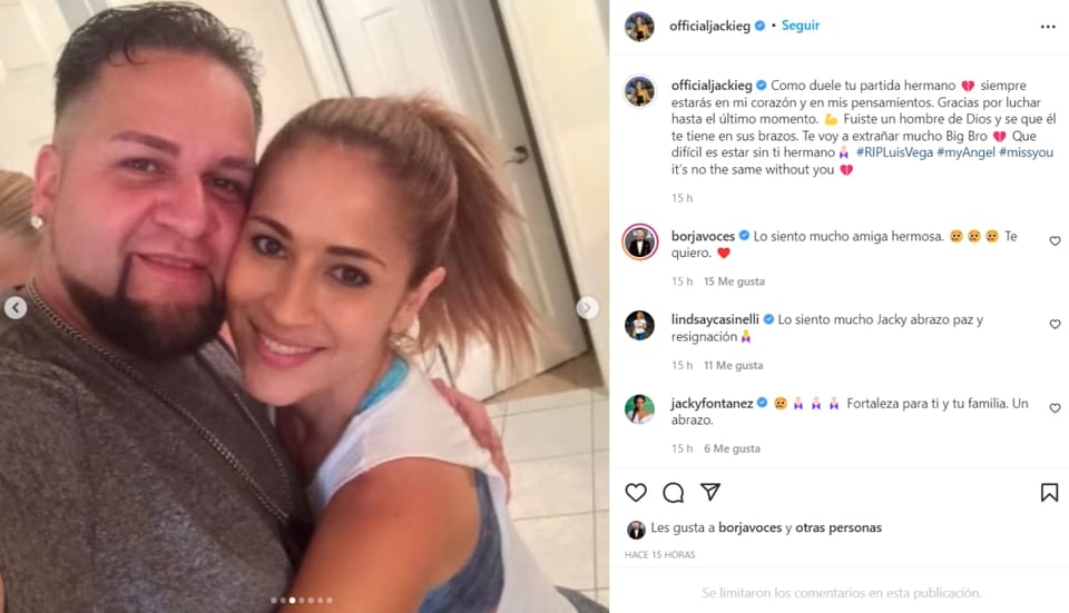 Jackie Guerrido death brother: "He has you in his arms"