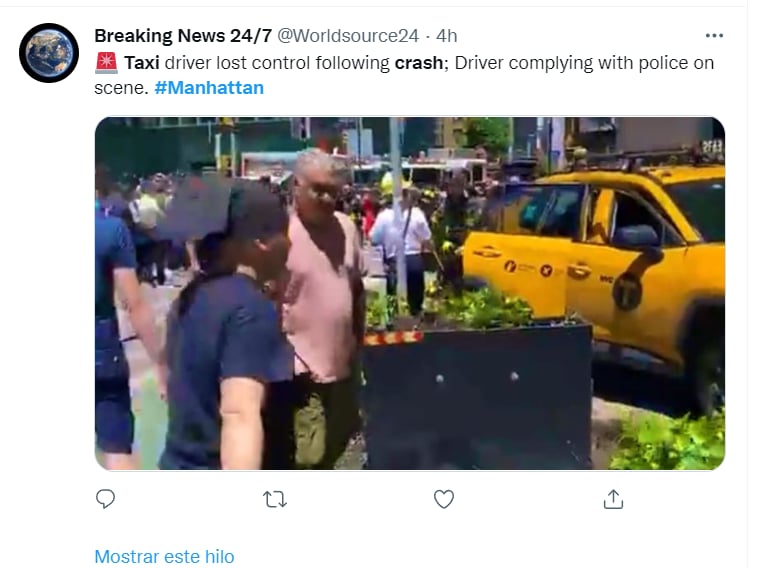Taxi impacta edificio EEUU: ¿Qué ocurrió?