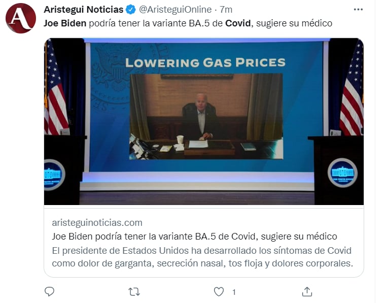 DAN A CONOCER REPORTE DE SALUD DE JOE BIDEN