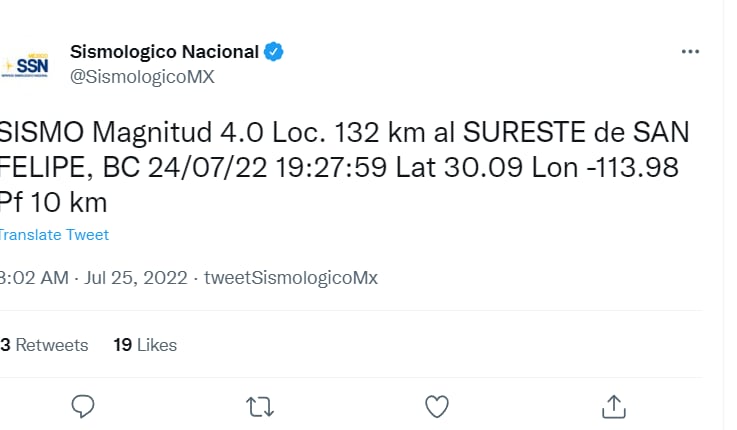Sismo Baja California julio: ¿Por qué se produjo el sismo?