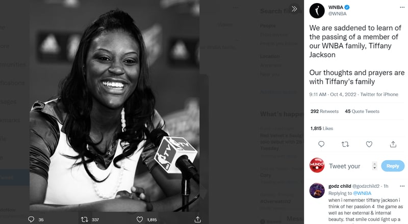 TIFFANY JACKSON DEATH CONFIRMED