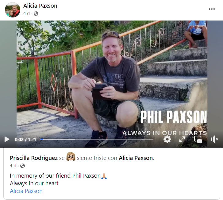 Phillip Paxson muere GPS: "Tienen que pagar por el precio"