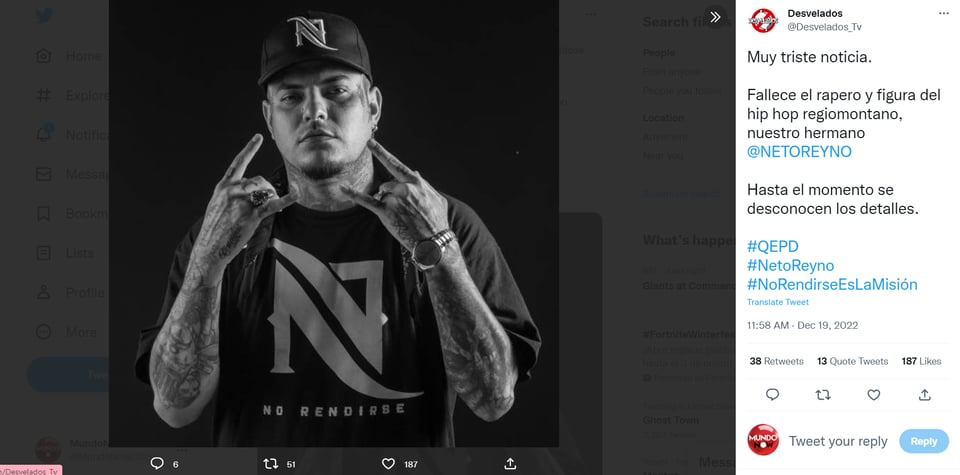Rapper Neto Reyno dies: Who was Neto Reyno?