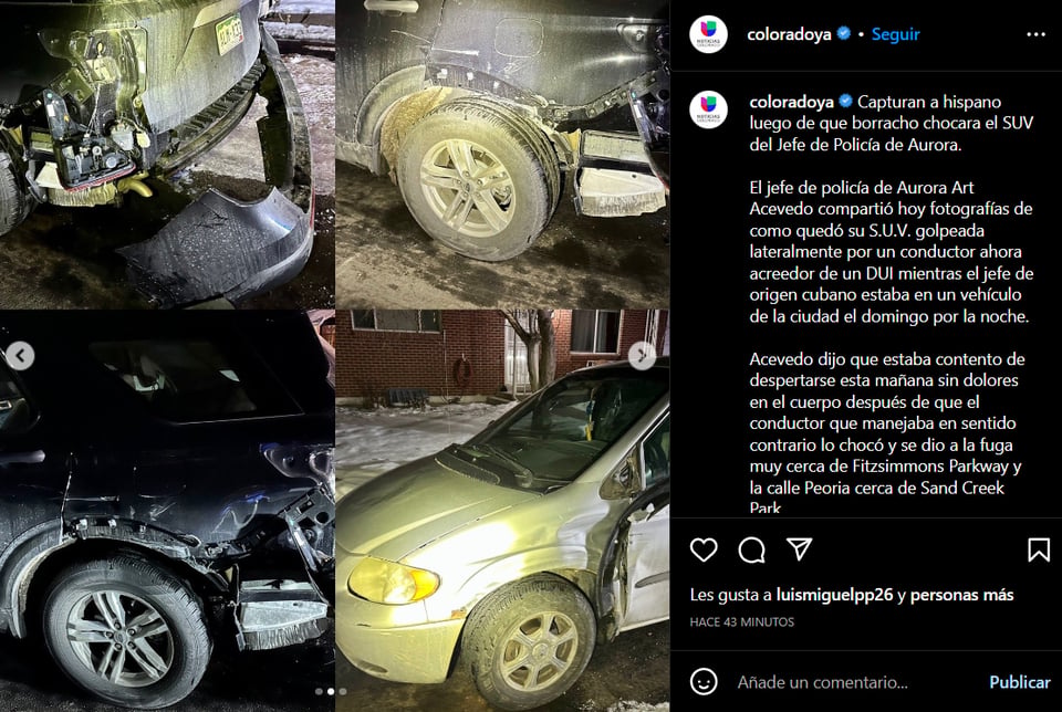 Hispano choca policía Aurora: ¿Cuándo ocurrió el incidente?